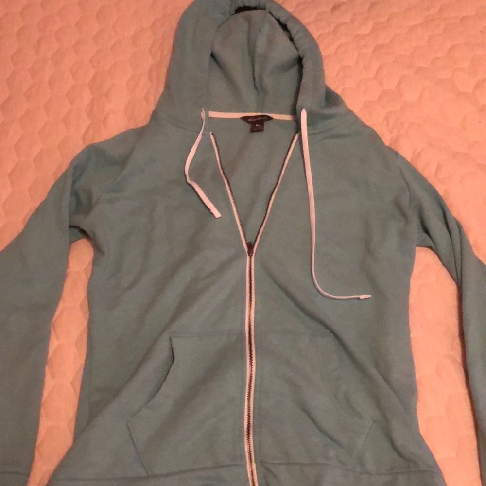 Eddie Bauer zip up hoodie (teal color)